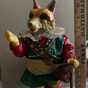 1991 Vintage Sir Red Fox Caroler Resin Figurine